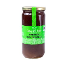 COMO UNA REINA Miel de Roble Tarro Cristal Premium 1000 Grs