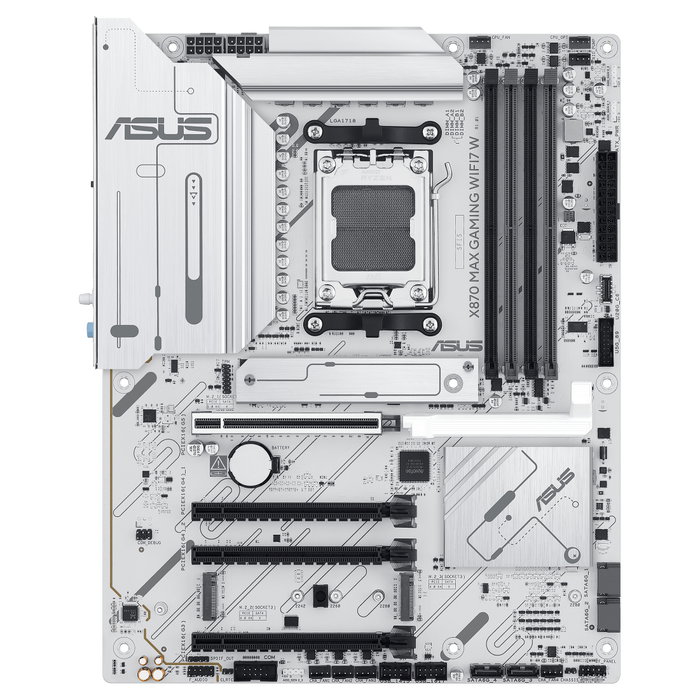 Asus X870 MAX GAMING WIFI7 W Blanco, Zócalo AM5, ATX, DDR5 Asus X870 MAX GAMING WIFI7 W Blanco, Zócalo AM5, ATX, DDR5