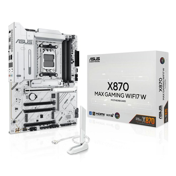 Asus X870 MAX GAMING WIFI7 W Blanco, Zócalo AM5, ATX, DDR5 Asus X870 MAX GAMING WIFI7 W Blanco, Zócalo AM5, ATX, DDR5