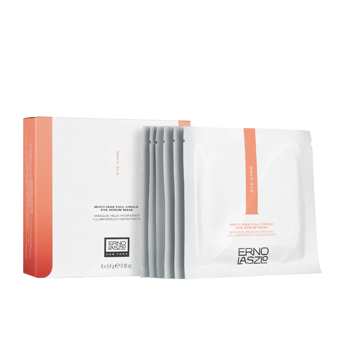 Conjunto, Erno Laszlo, Multi-Task, Suero, Iluminador, Mascarilla de ojos en hoja, 6 uds, 5.4 ml Conjunto, Erno Laszlo, Multi-Task, Suero, Iluminador, Mascarilla de ojos en hoja, 6 uds, 5.4 ml