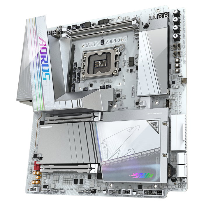 GIGABYTE Z890 AORUS TACHYON ICE Placa Base eATX - Intel Core Ultra Serie 2, LGA 1851, DDR5 9500 MHz (OC), Wi-Fi 7, 4x M.2, VRM 18+1+2 Fases