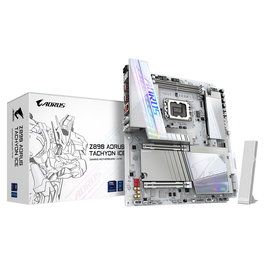GIGABYTE Z890 AORUS TACHYON ICE Placa Base eATX - Intel Core Ultra Serie 2, LGA 1851, DDR5 9500 MHz (OC), Wi-Fi 7, 4x M.2, VRM 18+1+2 Fases