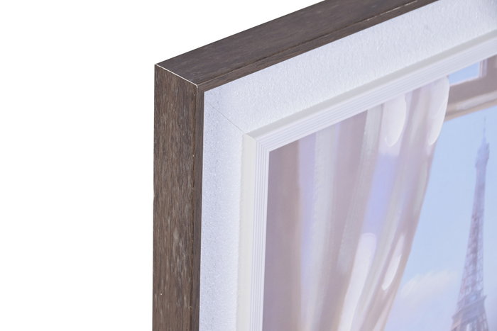 DKD Home Decor Cuadro Lienzo Gato Paris Surtido de 2 Modelos (4 Piezas)