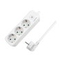 LogiLink Regleta con 3 Tomas de Corriente de Seguridad, Blanco