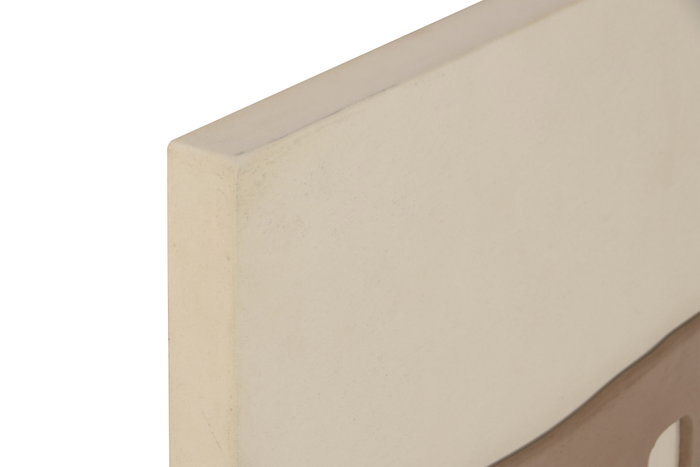 DKD Home Decor Cuadro MDF Relieve Casas Marrón Claro 80x80x6 cm