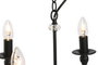 DKD Home Decor Lámpara de Techo de Metal con 6 Brazos, Negro