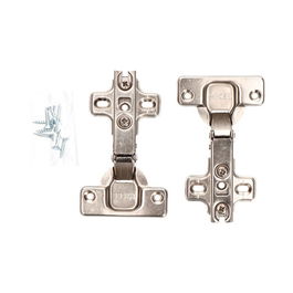 Edm Bisagra Cazoleta Recta BC02 35mm Zn Zincado Acero Blister Con Base y Tornillos Incluidos