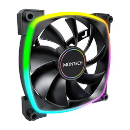 Montech AX140 PWM 140 mm Negro con Iluminación LED