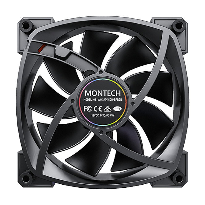 Montech AX140 PWM 140 mm Negro con Iluminación LED