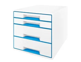 Leitz WOW Desk Cube Fichero de 4 cajones azul/blanco