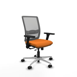 PIQUERAS Y CRESPO Silla de oficina Haches con mecanismo Sincro/Traslack, Naranja y Gris