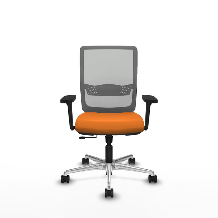 PIQUERAS Y CRESPO Silla de oficina Haches con mecanismo Sincro/Traslack, Naranja y Gris PIQUERAS Y CRESPO Silla de oficina Haches con mecanismo Sincro/Traslack, Naranja y Gris