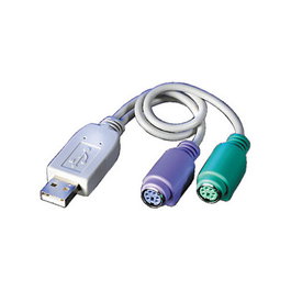 VALUE Convertidor USB a 2x PS/2, 0,3 m, Gris