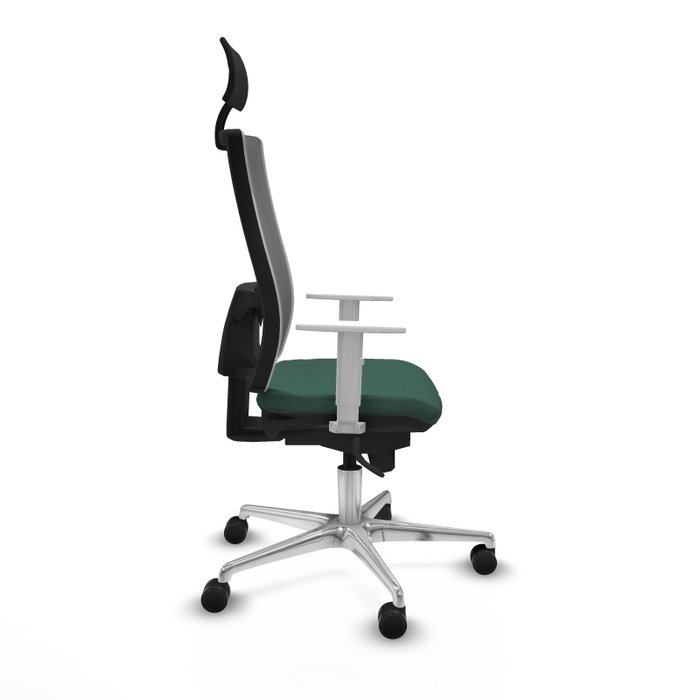 PIQUERAS Y CRESPO Silla de oficina Horna con mecanismo Sincro, Verde botella y Gris PIQUERAS Y CRESPO Silla de oficina Horna con mecanismo Sincro, Verde botella y Gris