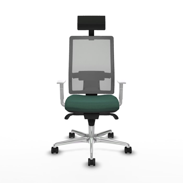 PIQUERAS Y CRESPO Silla de oficina Horna con mecanismo Sincro, Verde botella y Gris PIQUERAS Y CRESPO Silla de oficina Horna con mecanismo Sincro, Verde botella y Gris