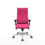 PIQUERAS Y CRESPO Sillón Albacete Rosa con Mecanismo Sincro y Base de Aluminio