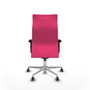 PIQUERAS Y CRESPO Sillón Albacete Rosa con Mecanismo Sincro y Base de Aluminio