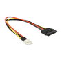 DeLOCK Cable de alimentación SATA 15 pin a 4 pin PWM, 0,24 m