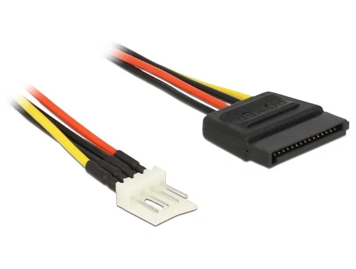 DeLOCK Cable de alimentación SATA 15 pin a 4 pin PWM, 0,24 m DeLOCK Cable de alimentación SATA 15 pin a 4 pin PWM, 0,24 m