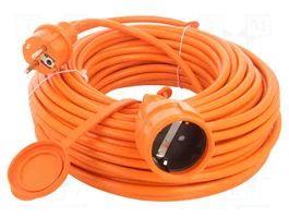 KEL Prolongador de alimentación H05VV-F 3G1,5mm2 25m naranja