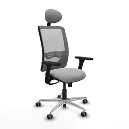 PIQUERAS Y CRESPO Silla de oficina Zulema con mecanismo Sincro, Gris
