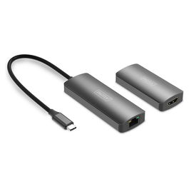 Digitus HDMI-USB-C Extender 4K/120Hz CAT6A 30m Transmisor y receptor de señales AV Inalámbrico Negro HDCP 2.3
