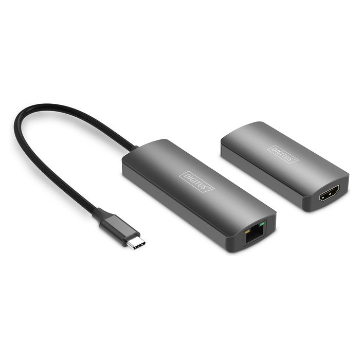 Digitus HDMI-USB-C Extender 4K/120Hz CAT6A 30m Transmisor y receptor de señales AV Inalámbrico Negro HDCP 2.3 Digitus HDMI-USB-C Extender 4K/120Hz CAT6A 30m Transmisor y receptor de señales AV Inalámbrico Negro HDCP 2.3