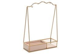 DKD Home Decor Joyero Dorado Beige Metal 8 x 28 x 20 cm