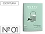 Rubio Cuaderno Caligrafia Nº 01 - Desarrollo de destrezas motrices para lenguaje escrito, 18x210x155 mm