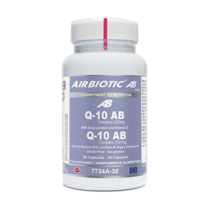 Airbiotic Q10 Complex 200mg, 30 Cápsulas - Complemento Alimenticio con Ubiquinona Airbiotic Q10 Complex 200mg, 30 Cápsulas - Complemento Alimenticio con Ubiquinona