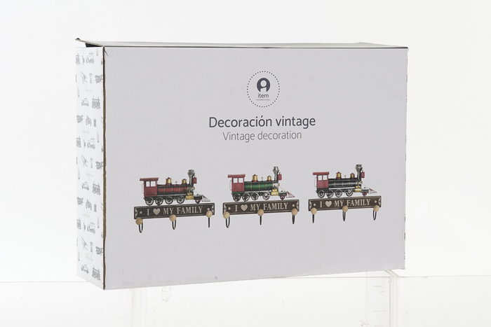 DKD Home Decor Perchero Pared Vintage Rojo Negro Metal y MDF 29 x 8 x 20 cm (3 Unidades) DKD Home Decor Perchero Pared Vintage Rojo Negro Metal y MDF 29 x 8 x 20 cm (3 Unidades)