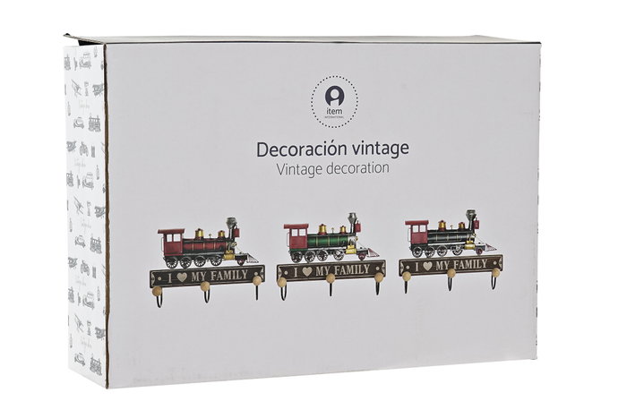 DKD Home Decor Perchero Pared Vintage Rojo Negro Metal y MDF 29 x 8 x 20 cm (3 Unidades) DKD Home Decor Perchero Pared Vintage Rojo Negro Metal y MDF 29 x 8 x 20 cm (3 Unidades)