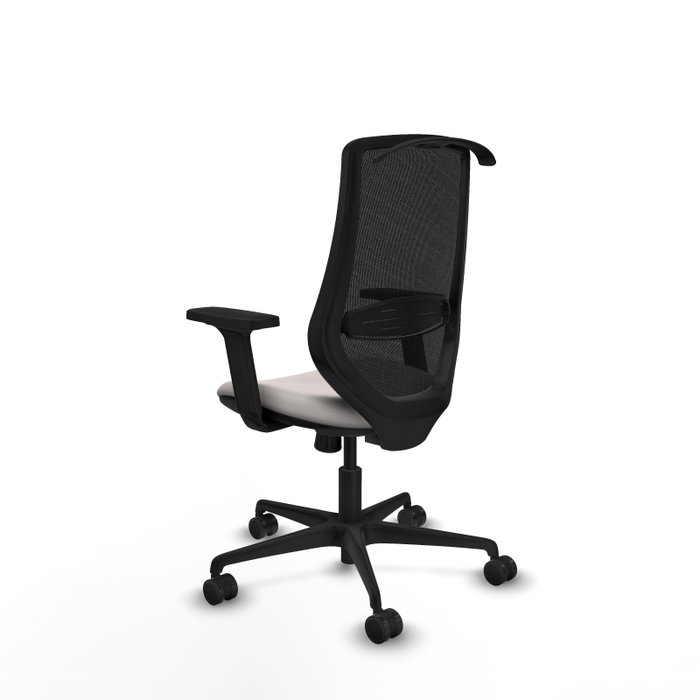 PIQUERAS Y CRESPO Silla de oficina Mardos con mecanismo Sincro, Blanco/Negro
