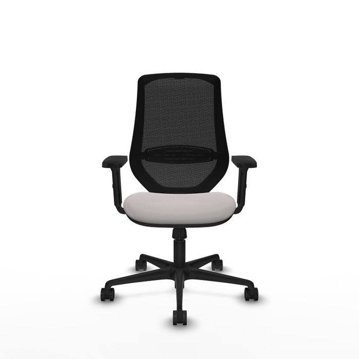 PIQUERAS Y CRESPO Silla de oficina Mardos con mecanismo Sincro, Blanco/Negro