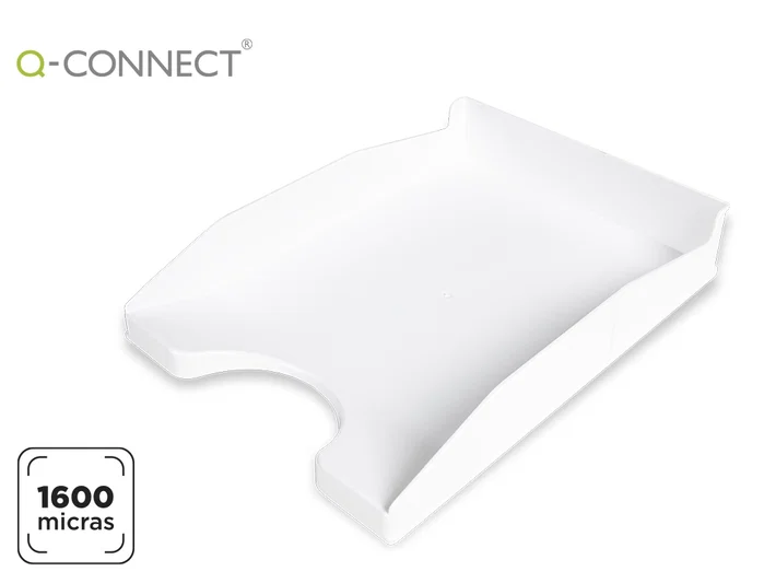 Q-connect Bandeja sobremesa plástico blanco opaco 240x70x340 mm
