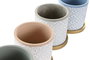 DKD Home Decor Maceta de Cemento con Plato, Surtido de 4 Colores, Pack de 12