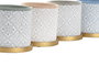 DKD Home Decor Maceta de Cemento con Plato, Surtido de 4 Colores, Pack de 12