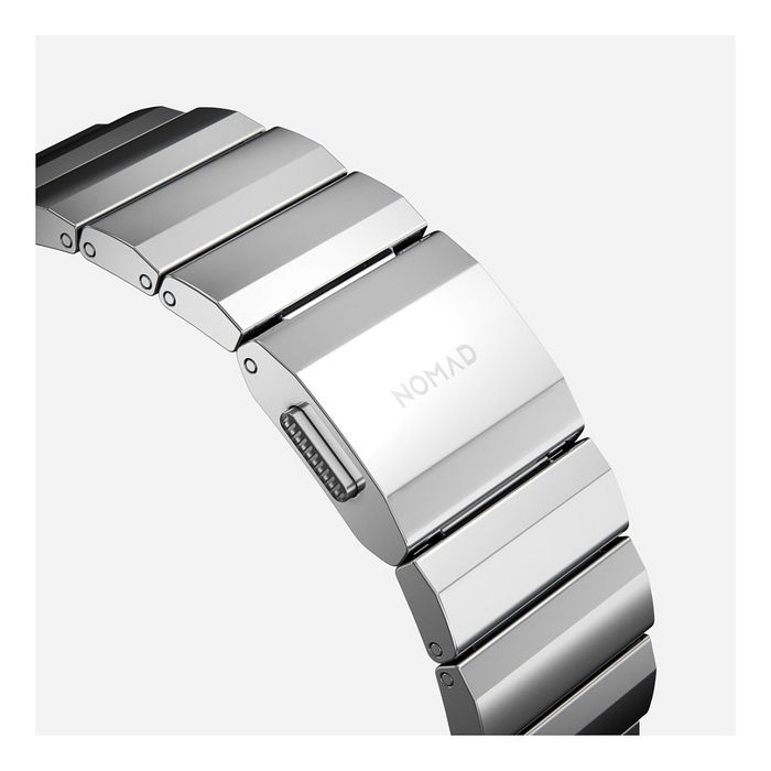Nomad Strap V2 Correa para Apple Watch 42/44/45/49 mm en Acero Inoxidable Plateado Nomad Strap V2 Correa para Apple Watch 42/44/45/49 mm en Acero Inoxidable Plateado