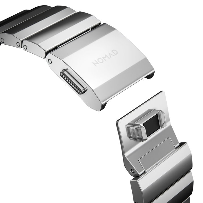 Nomad NM1A4HSXS0 Correa de Acero Inoxidable Plata para Apple Watch 42/44/45/49mm Nomad NM1A4HSXS0 Correa de Acero Inoxidable Plata para Apple Watch 42/44/45/49mm