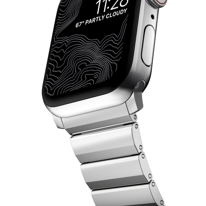 Nomad NM1A4HSXS0 Correa de Acero Inoxidable Plata para Apple Watch 42/44/45/49mm Nomad NM1A4HSXS0 Correa de Acero Inoxidable Plata para Apple Watch 42/44/45/49mm