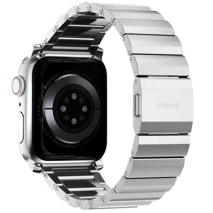 Nomad NM1A4HSXS0 Correa de Acero Inoxidable Plata para Apple Watch 42/44/45/49mm Nomad NM1A4HSXS0 Correa de Acero Inoxidable Plata para Apple Watch 42/44/45/49mm