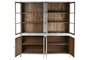 DKD Home Decor Vitrina de Mango y Cristal Blanco 200x45x230
