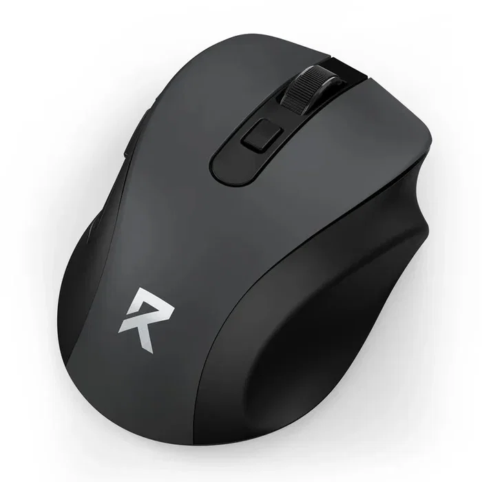 Redragon BM-4091 Ratón Ergonómico Inalámbrico Bluetooth y 2.4 GHz, 6 Botones, Negro, Oficina