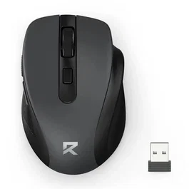 Redragon BM-4091 Ratón Ergonómico Inalámbrico Bluetooth y 2.4 GHz, 6 Botones, Negro, Oficina