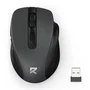 Redragon BM-4091 Ratón Ergonómico Inalámbrico Bluetooth y 2.4 GHz, 6 Botones, Negro, Oficina
