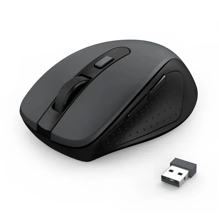 Redragon BM-4091 Ratón Ergonómico Inalámbrico Bluetooth y 2.4 GHz, 6 Botones, Negro, Oficina