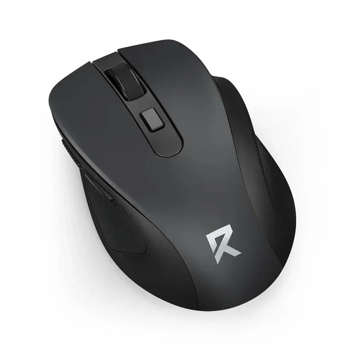 Redragon BM-4091 Ratón Ergonómico Inalámbrico Bluetooth y 2.4 GHz, 6 Botones, Negro, Oficina