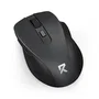Redragon BM-4091 Ratón Ergonómico Inalámbrico Bluetooth y 2.4 GHz, 6 Botones, Negro, Oficina