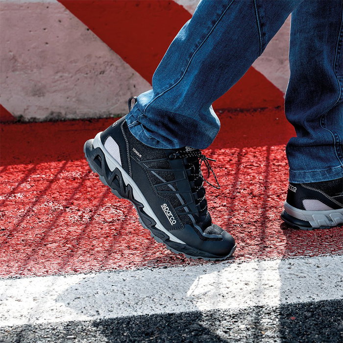 Sparco S00128941NRAZ Botines de Seguridad Torque Durango Ultraligeros para Mecánicos, Suela Resistente a Hidrocarburos EN ISO 20347:2012, Negro-Azul, Talla 41 Sparco S00128941NRAZ Botines de Seguridad Torque Durango Ultraligeros para Mecánicos, Suela Resistente a Hidrocarburos EN ISO 20347:2012, Negro-Azul, Talla 41