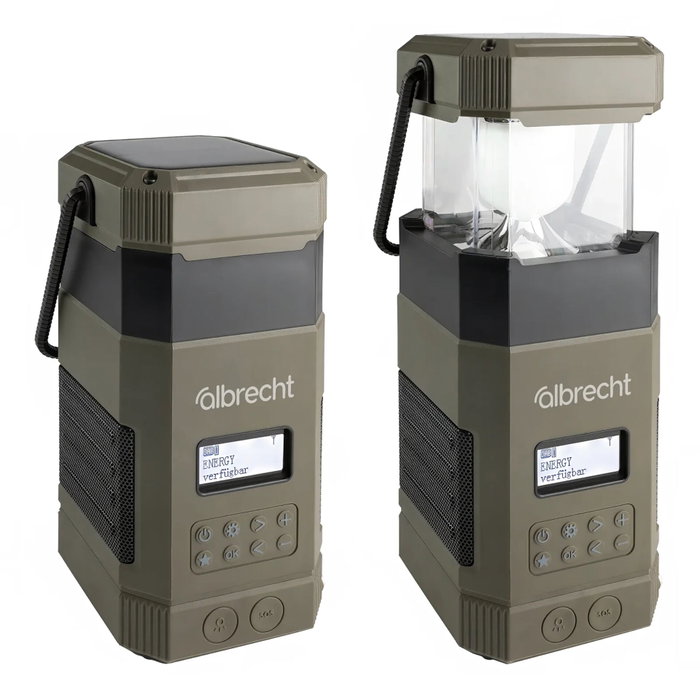 Albrecht DR 114 DAB+ Radio para exteriores con lámpara de camping